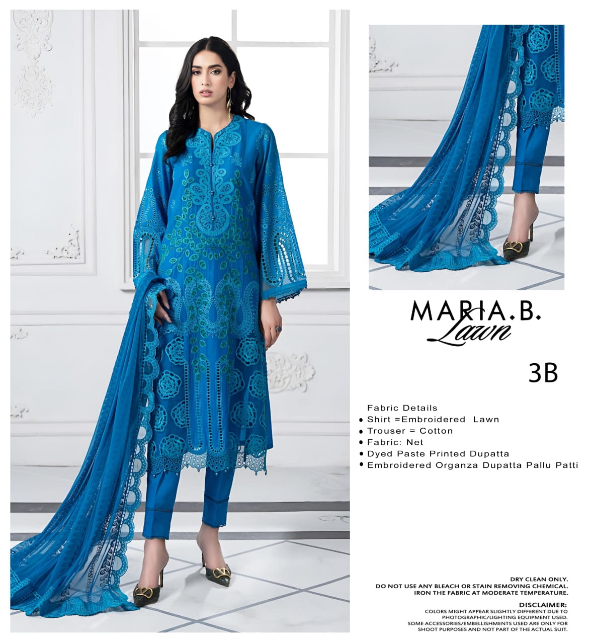 Maria.B Luxury Embroidered Lawn Collection 3B Unstitched