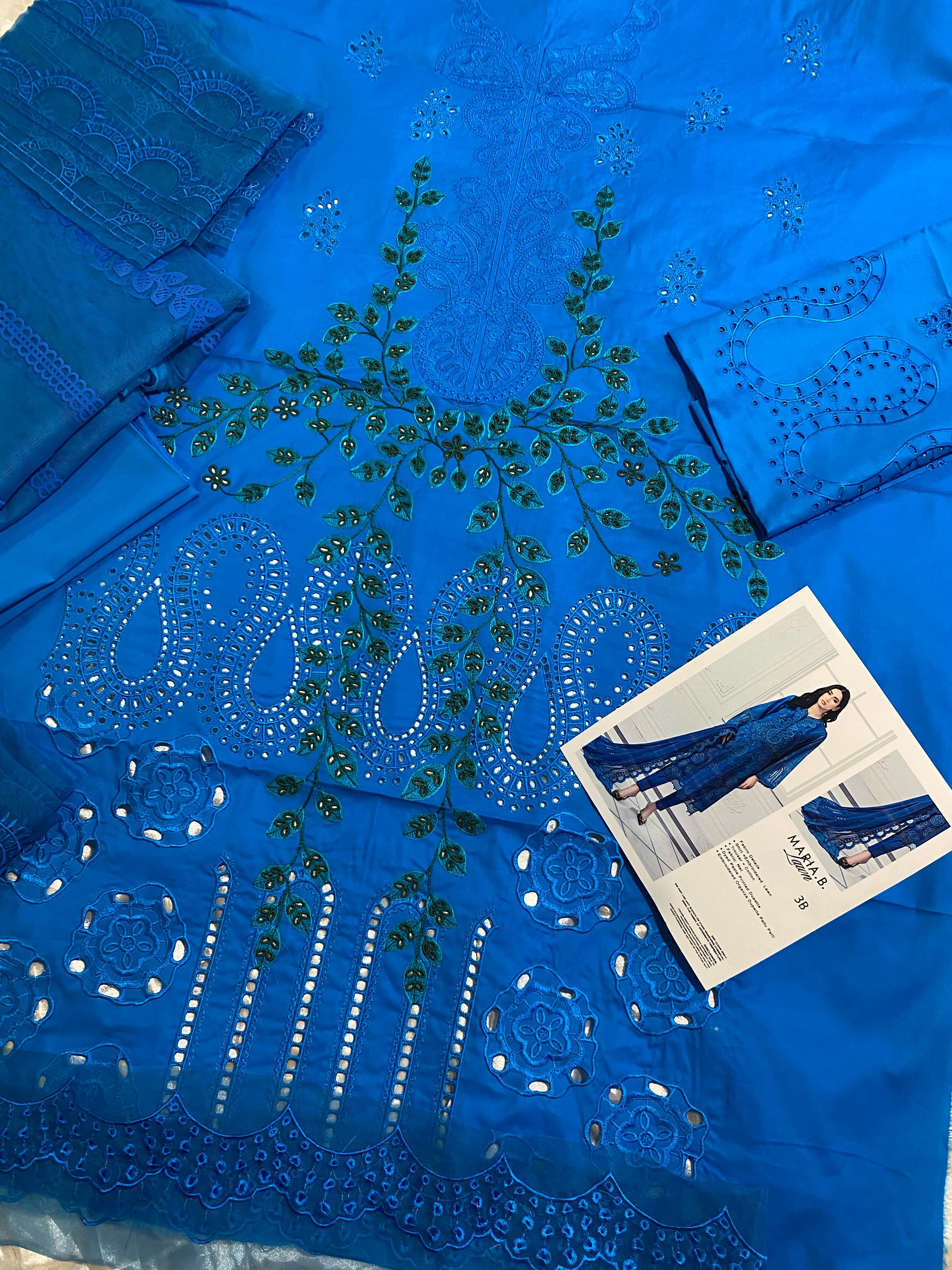 Maria.B  Luxury Embroidered Lawn Collection  3B  Unstitched